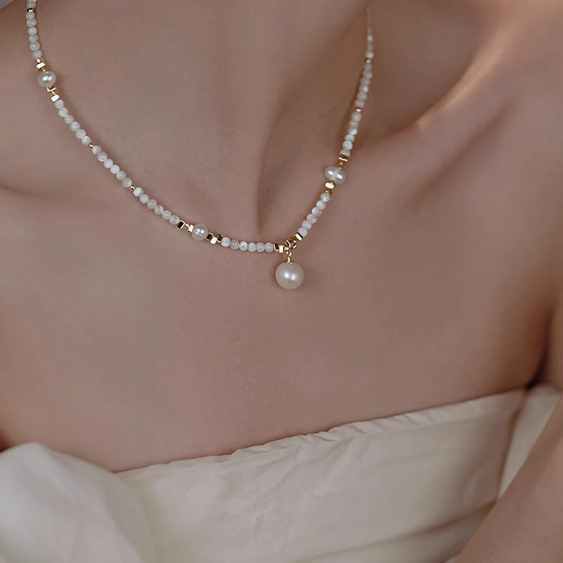 Pearl Trim Chain - Neue Stil Trendy Natürliche Süßwasser Perle