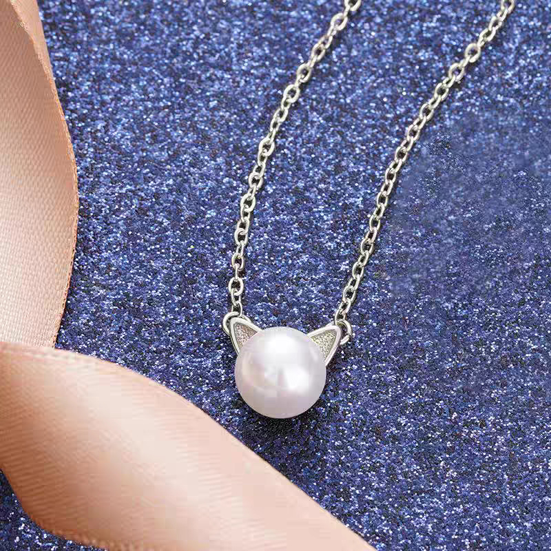 Modischer 925 Sterling Silber  – Pearl Trim Chain Bewertung und Preis