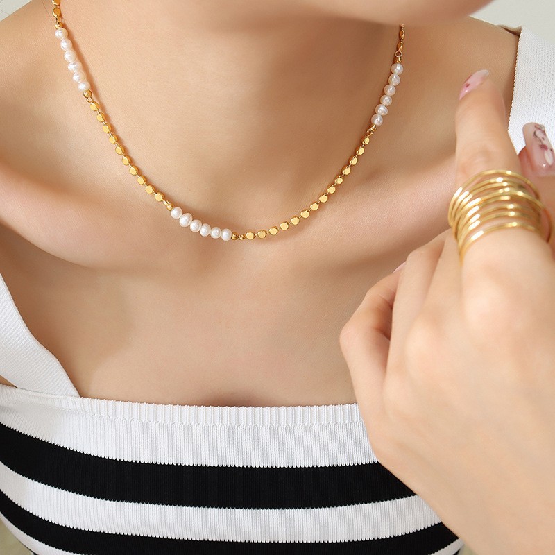 Heißer Verkauf Trendy Flache G – Pearl Trim Chain Bewertung und Preis