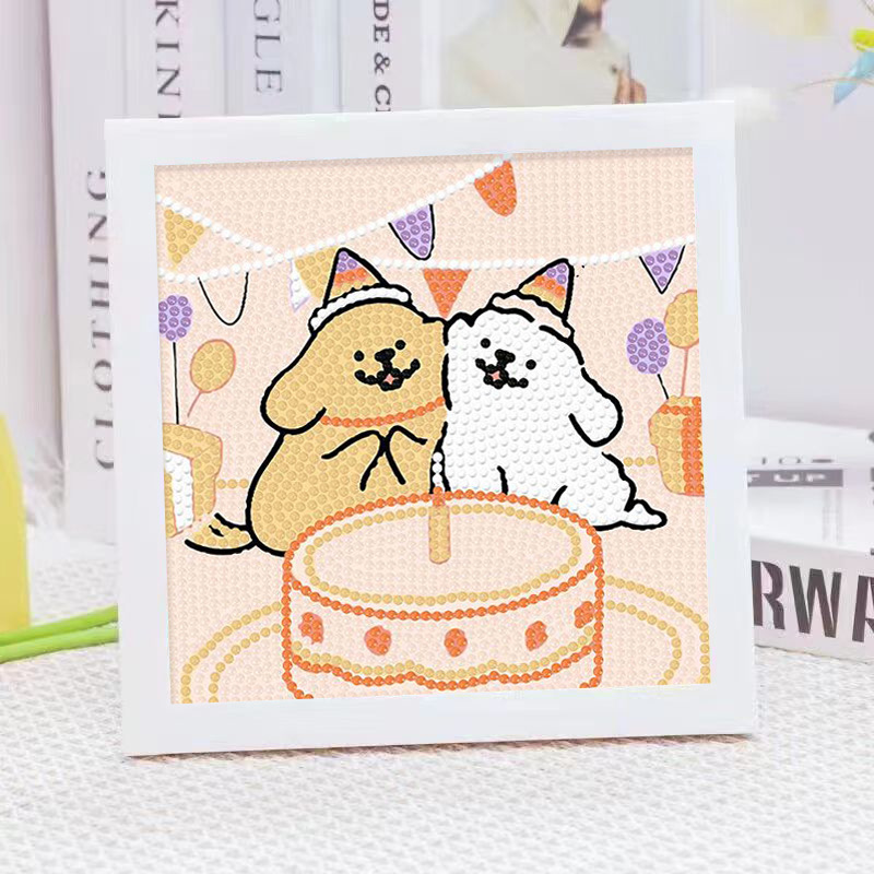Cartoon-Linienhund Kristall-Di – Embroidery Embellishments Bewertung und Preis