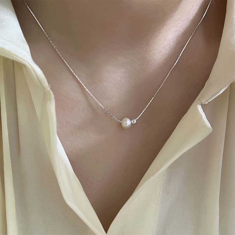 Weihnachtsgeschenk, 925er Ster – Pearl Trim Chain Bewertung und Preis