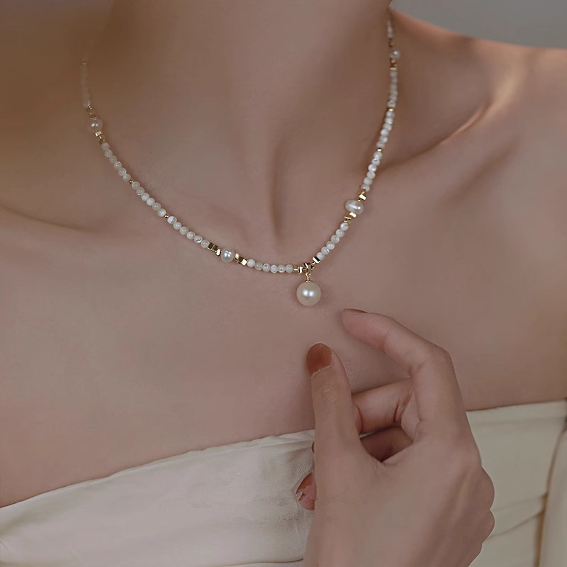 Neue Stil Trendy Natürliche Sü – Pearl Trim Chain Bewertung und Preis